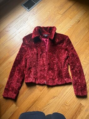 Y2K louben wine red jacket